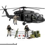 Click N' Play Military Black Hawk Attack Combat Helicopter 30 Piece Play Set with Accessories.  B076HSNDQ9
